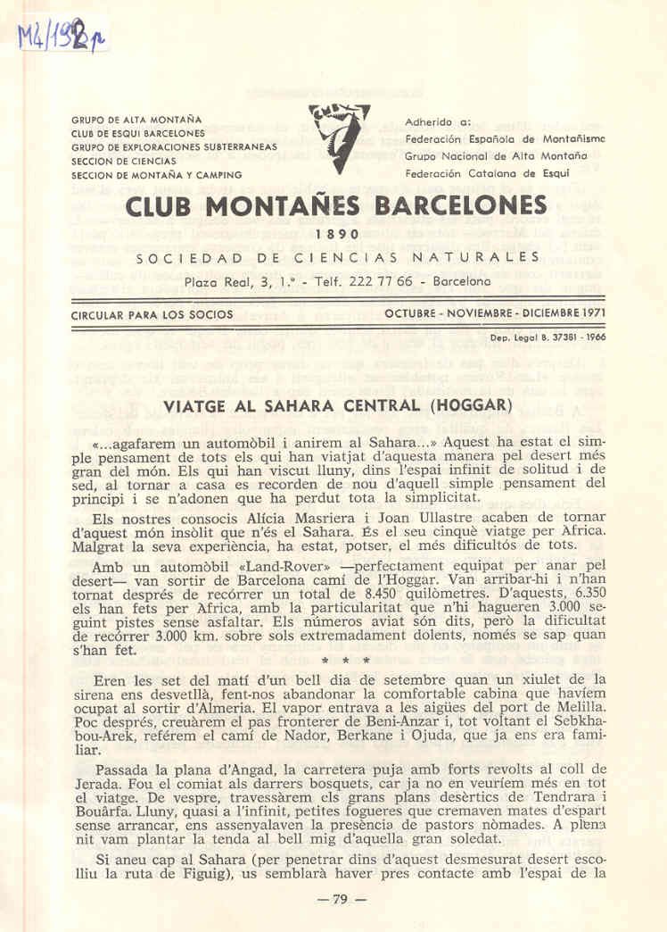 Club Montanes Barcelones/copertina dicembre 1971.jpg